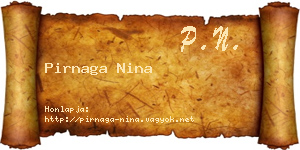 Pirnaga Nina névjegykártya